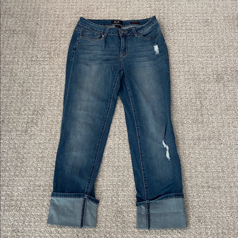 Earl Jeans Women's Straight Cuff Blue Jeans Size 10